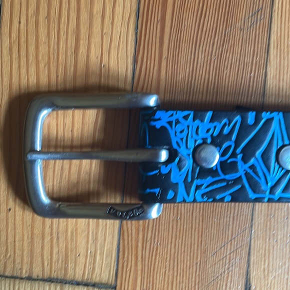 Volcom Blue Fonts PU Belt Youth - Picture 4 of 5